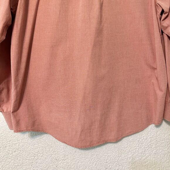 IZOD Dress Shirt Mens L 100% Cotton Long Sleeve Collared Button‎ Down - Picture 11 of 14